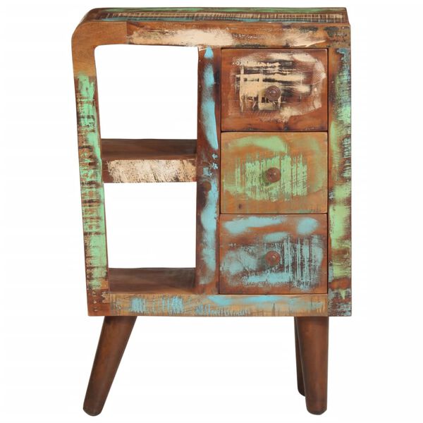 vidaXL Skjenk 55x30x80 cm gjenvunnet heltre