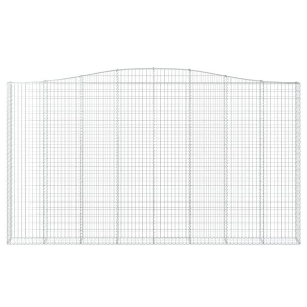 vidaXL Gabionkurver buede 5 stk 400x30x220/240 cm galvanisert jern