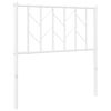 vidaXL Utskiftbar sengegavl i metall hvit 80 cm
