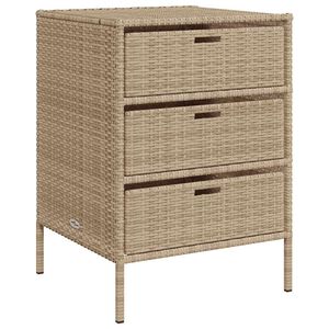 vidaXL Putekasse beige 55x59x80 cm polyrotting