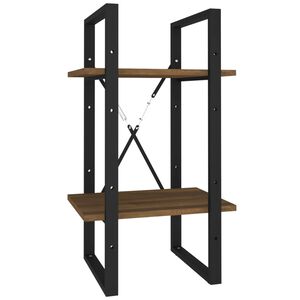 vidaXL Bokhylle 2 etasjer brun eik 40x30x70 cm konstruert tre