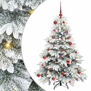 vidaXL Kunstig juletre med 150 LED med stativ Hvit 150 cm PE og PVC