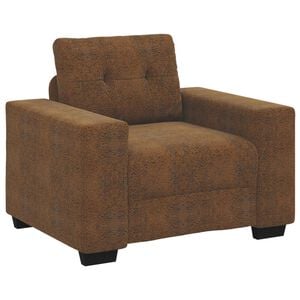 vidaXL Sofa stol Brun 100 cm Kunstsuede L&aelig;r