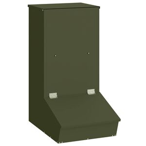 vidaXL F&ocirc;ringsautomat for Svin Olivengr&oslash;nn 55 x 38 x 76 cm 20 kg