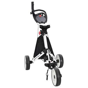 vidaXL Golf Trolley Svart og Hvit Aluminium Sammenleggbar