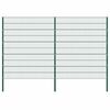 vidaXL Gjerdepanel med stolper jern 349x200 cm gr&oslash;nn
