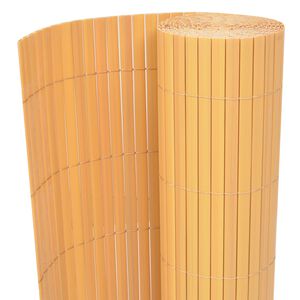 vidaXL Dobbelsidet hagegjerde PVC 90x300 cm gul