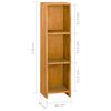 vidaXL Bokhylle 30x30x110 cm heltre teak