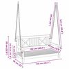 vidaXL Svingbenk Brun 110 x 56 x 58.5 cm Solid akasietre