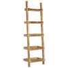 vidaXL Stigehylle brun 75x37x205 cm heltre mango