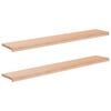 vidaXL Vinduplanker 2 stk. Naturlig 160 x 25 x 2 cm Massiv b&oslash;ketre