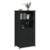 vidaXL Highboard svart 62x36x121,5 cm konstruert tre