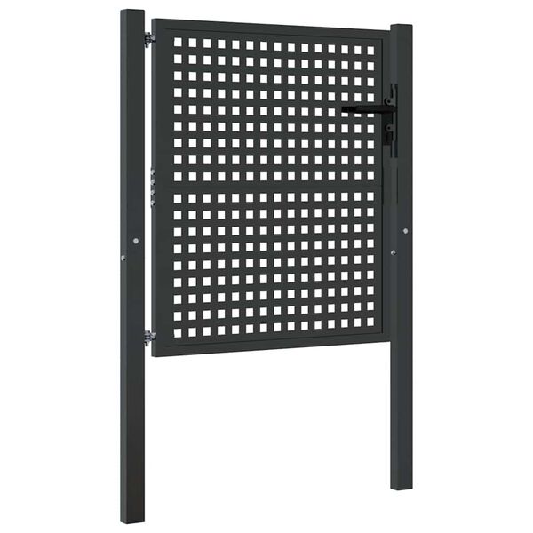 vidaXL Hageport antrasitt 100x100 cm st&aring;l