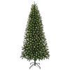 vidaXL Kunstig juletre med 300 LED med stativ grønn 240 cm PE og PVC