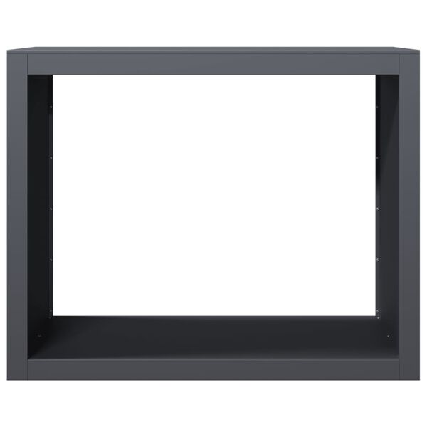 vidaXL Vedstativ antrasitt 100x40x80 cm st&aring;l