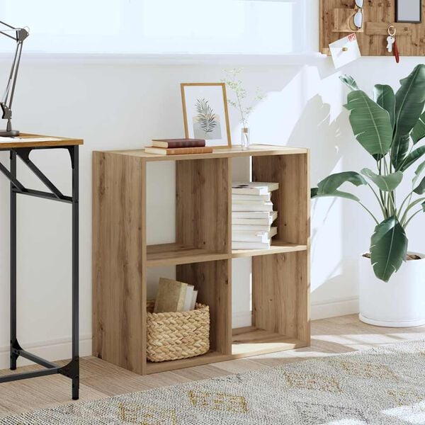 vidaXL Bokhylle artisan eik 68,5x32x68,5 cm konstruert tre