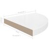 vidaXL Flytende vegghyller 2 stk høyglans hvit 35x35x3,8 cm MDF