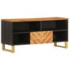 vidaXL TV-benk brun og svart 100x33,5x46 cm heltre mango