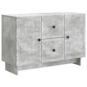 vidaXL Serviesskap Betonggr&aring; 89 x 34,5 x 60 cm Konstruert tre