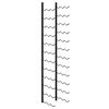 vidaXL Veggmontert vinstativ for 36 flasker svart jern