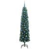 vidaXL Kunstig juletre med 300 LED grønn 180 cm PVC og stål og plast