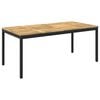 vidaXL Hage middagsbord Hvitvasket og svart 147 x 88,5 x 75 cm