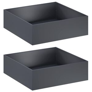 vidaXL Hageblomsterpotte 2 stk. Antrasitt 80 x 80 x 30 cm