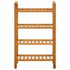 vidaXL Skostativ med 4 hyller 50x27x80 cm heltre eik
