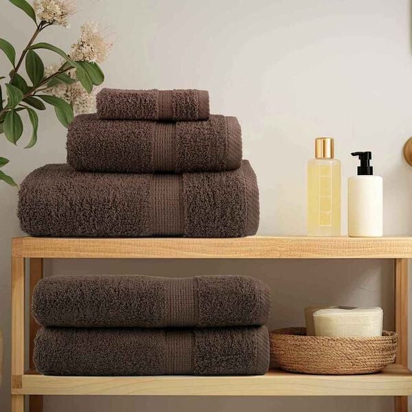 vidaXL Vaskekluter SOLUND Brun Bomull