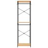 vidaXL Garderobe svart og eik 60x40x213 cm metall og sponplate