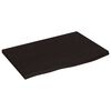 vidaXL Benkeplate til bad m&oslash;rkebrun 60x40x(2-4) cm behandlet heltre