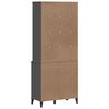 vidaXL Highboard VIKEN antrasitt grå 80x40x190 cm heltre furu