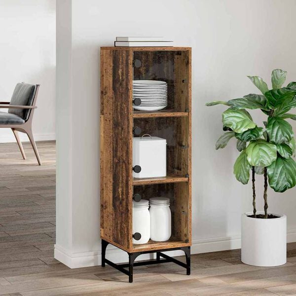 vidaXL Serviesskap Gammelt tre 35 x 37 x 117 cm