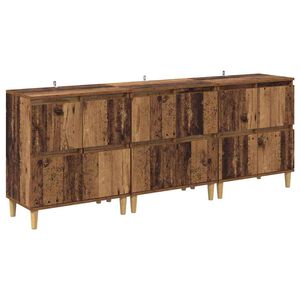 vidaXL Skap 3 stk. Gamle tre 60 x 35 x 70 cm Konstruert tre