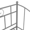 vidaXL Uttrekkbar ramme til sovesofa grå metall 90x200 cm