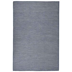 vidaXL Utend&oslash;rs flatvevd teppe 120x170 cm bl&aring;