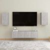 vidaXL TV-benk betonggr&aring; 30,5x30x60 cm sponplate