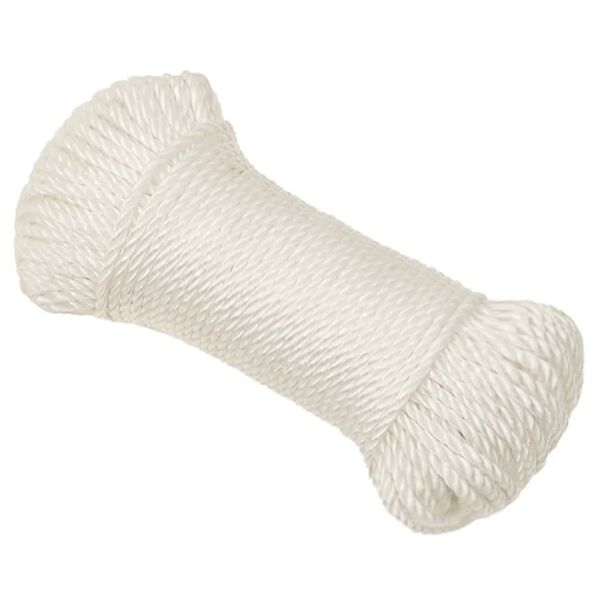 vidaXL Arbeidstau hvit 6 mm 25 m polypropylen