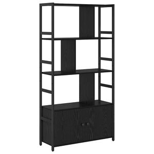 vidaXL Bokhylle 80 x 30 x 155,5 cm Konstruert tre Svart Eik