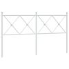 vidaXL Utskiftbar sengegavl i metall hvit 160 cm