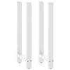 vidaXL Barbordben hvite 2 stk 50x(100-101) cm st&aring;l