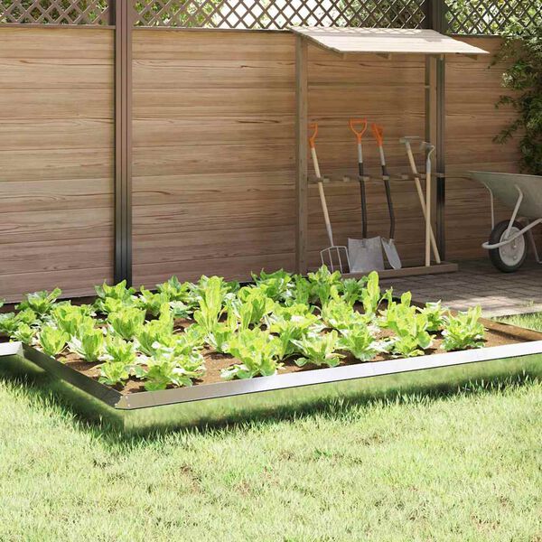 vidaXL Sneglenett 16 pcs s&oslash;lv 50 x 3,5 x 25 cm Galvanisert St&aring;l