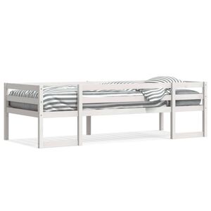 vidaXL Sengeramme for barn hvit 90x190 cm heltre furu