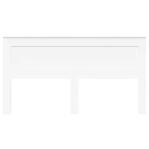 vidaXL Hodegavl med hodegjerde Hvit 180 cm Konstruert tre