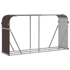 vidaXL Vedholder brun 180x45x100 cm galvanisert st&aring;l
