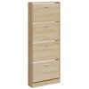 vidaXL Skoskap eik 59x17x150 cm konstruert tre