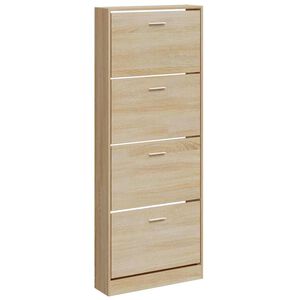 vidaXL Skoskap eik 59x17x150 cm konstruert tre