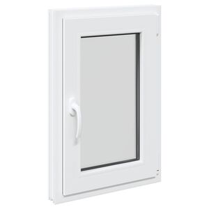 vidaXL Kj&oslash;levindu RISOR 50 x 75 cm PVC og glass Hvit