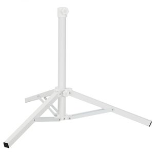 vidaXL Parasol Stativ Hvit St&aring;l for 25-32 mm Pole