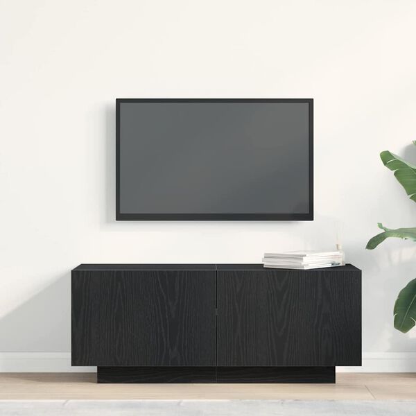 vidaXL TV-skap Svart Eik 100 x 35 x 40 cm Konstruert tre